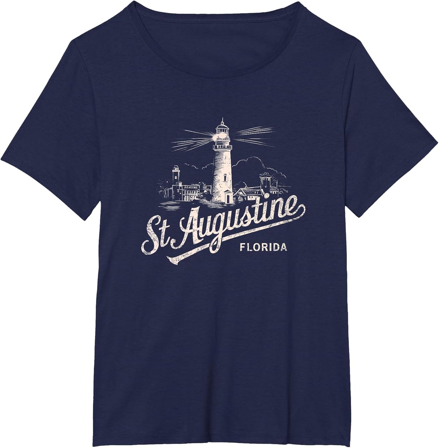 St Augustine Florida Lighthouse Vintage Artwork