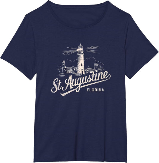 St Augustine Florida Lighthouse Vintage Artwork