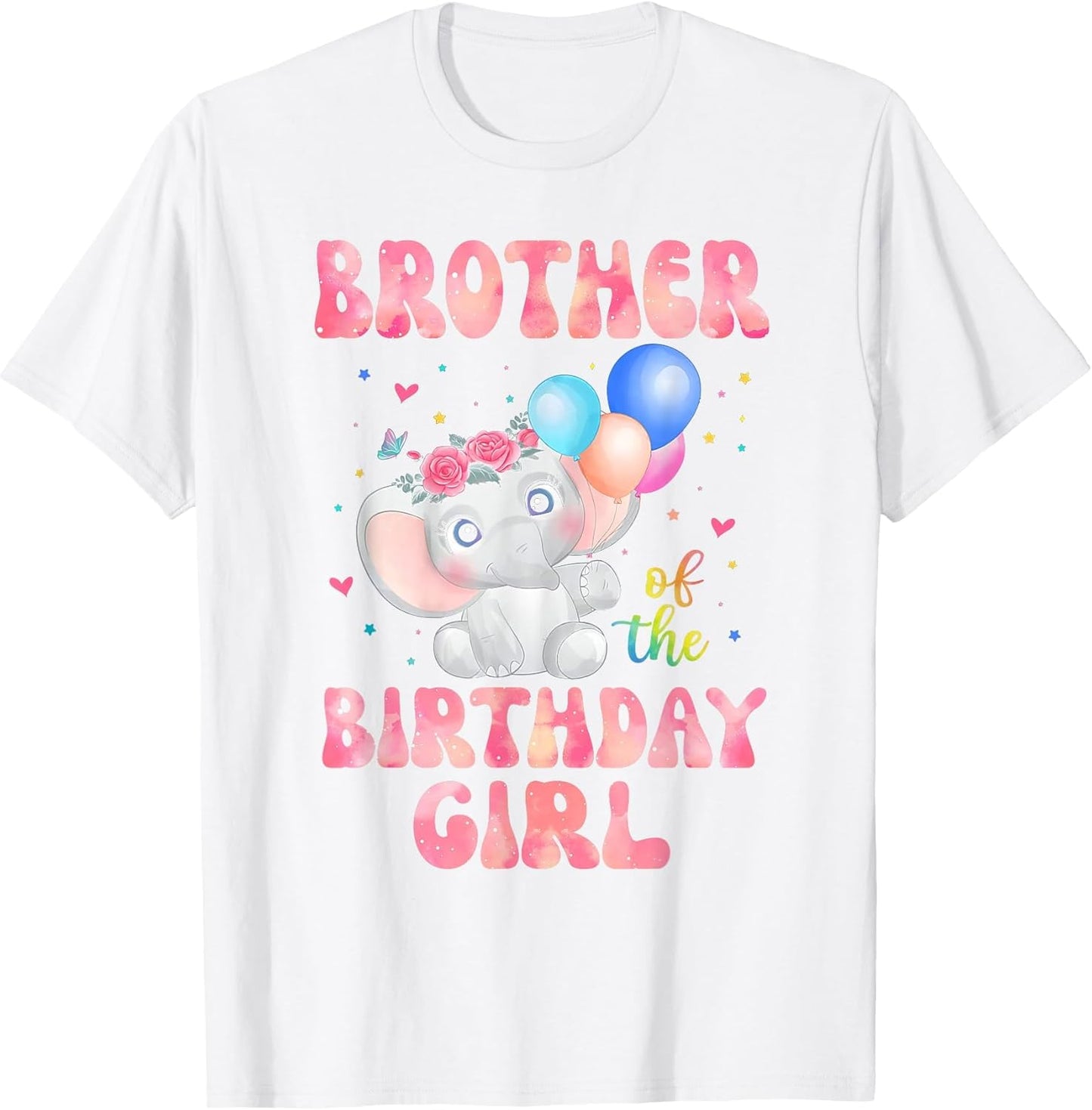 Brother of The Birthday Girl Shirt Elephant Brother 1st