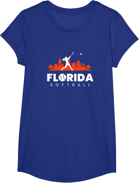 Florida Vintage Minimalist Retro Softball Lover