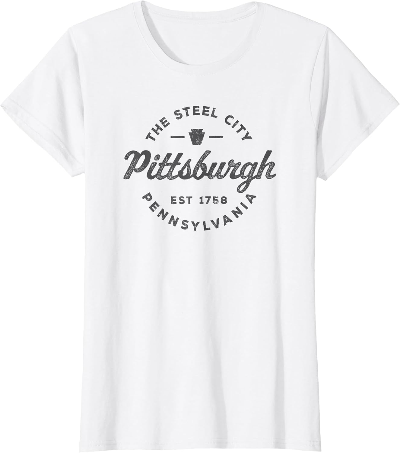 Vintage Pittsburgh Circle Logo Men Retro Throwback Souvenir
