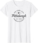 Vintage Pittsburgh Circle Logo Men Retro Throwback Souvenir
