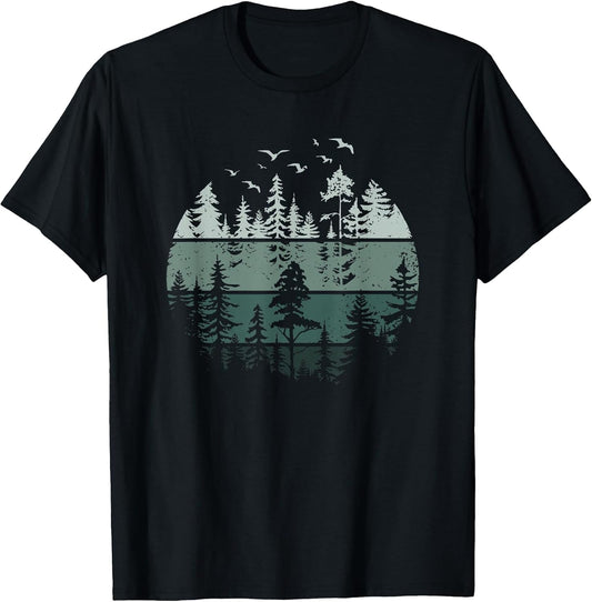 Vintage Forest Trees Wildlife Nature