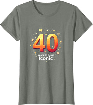 40th Birthday Gift: Iconic Celebration Milestone Art