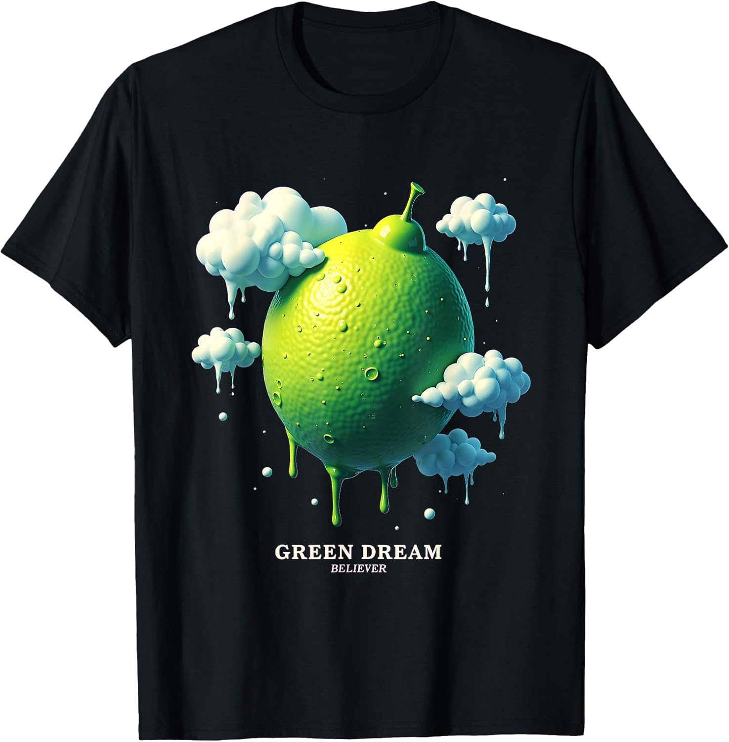 Green Dream Believer Lime Green Graphic Design