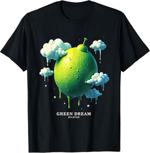 Green Dream Believer Lime Green Graphic Design