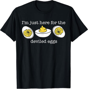 Im Just Here for The Deviled Egg Funny Holiday Vinatge Retro