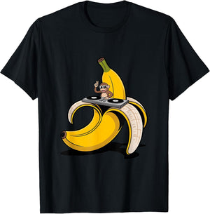 DJ Monkey on Banana - Funny Music Motif for Techno Fans