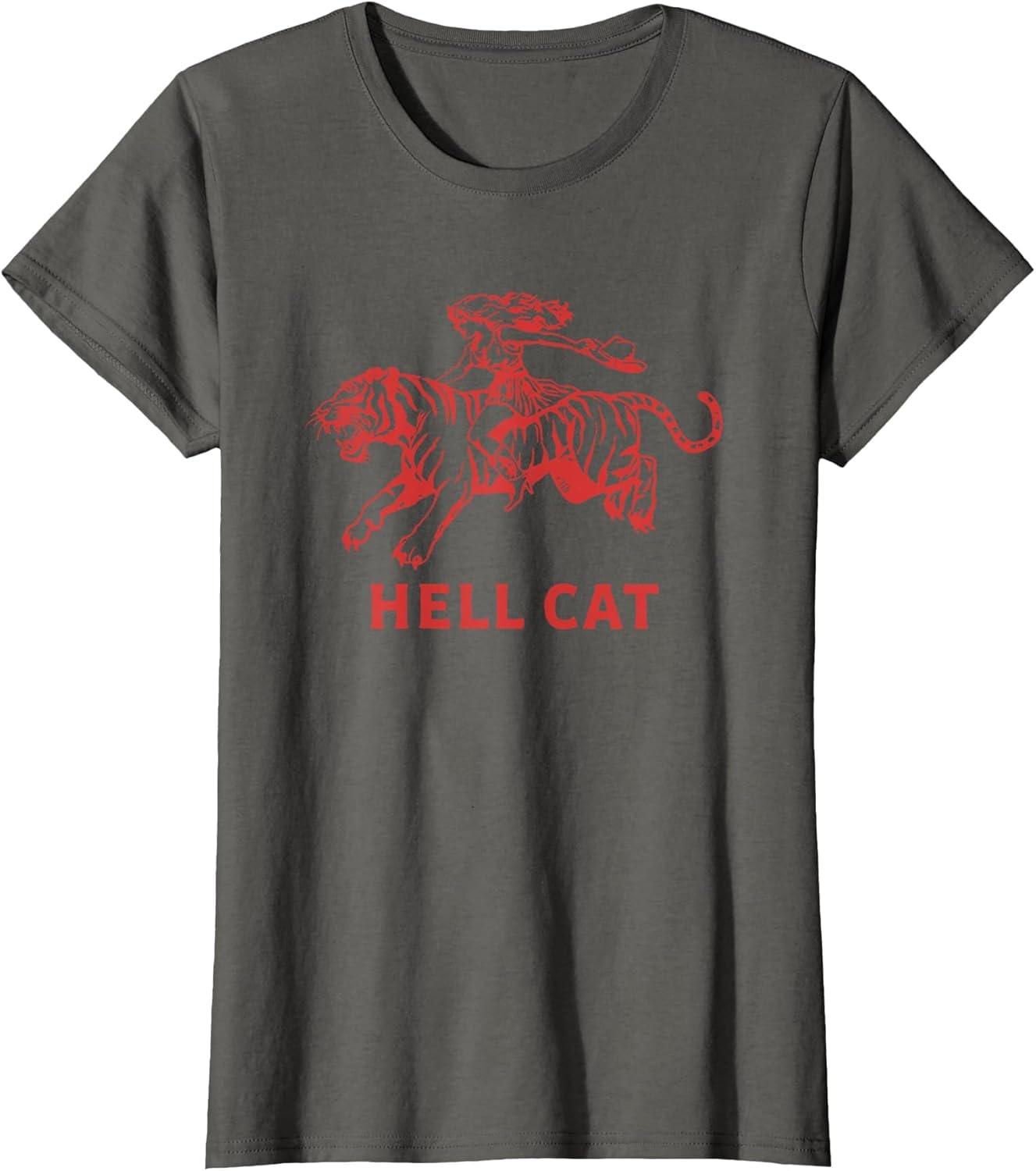 Cowgirl Riding Tiger Hell cat Vintage