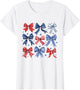 4th of July Coquette Bow Ribbon Red White and Blue