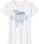 Team Bride Blue Bow Coquette Floral Matching Bridal Party