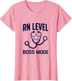 RN BSN Shirt Level Boss Mode Registered Nurse Design