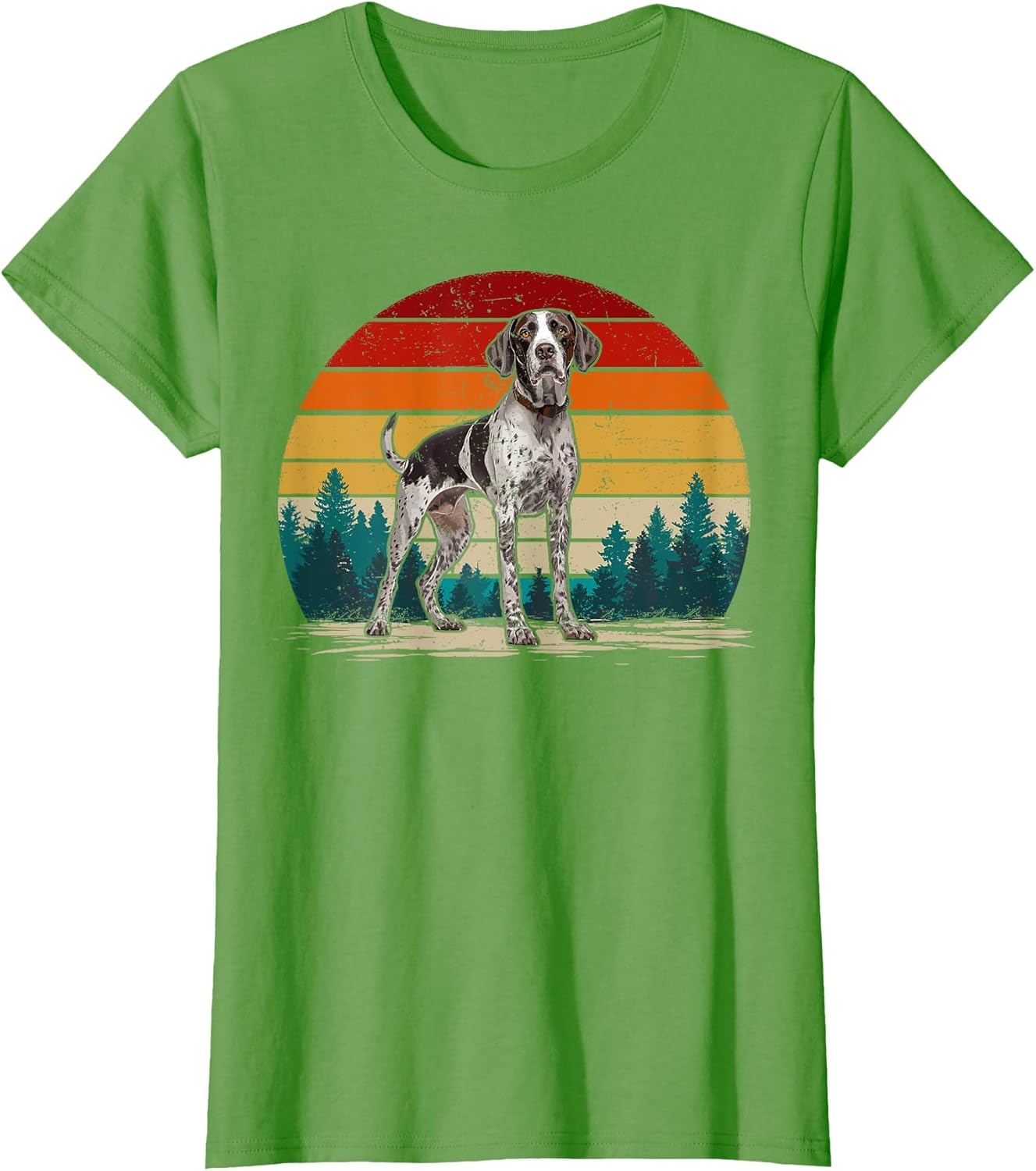 Vintage Style Distressed Retro English Pointer Dog