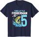 Kids Fishing Birthday Shirt 5 Year Old Boy Fisher 5th Bday Kids