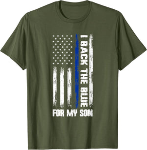 I Back The Blue for My Son Cop Son