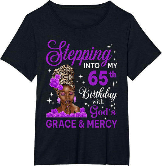 Stepping Into My 65th Birthday Headwrap Black Woman