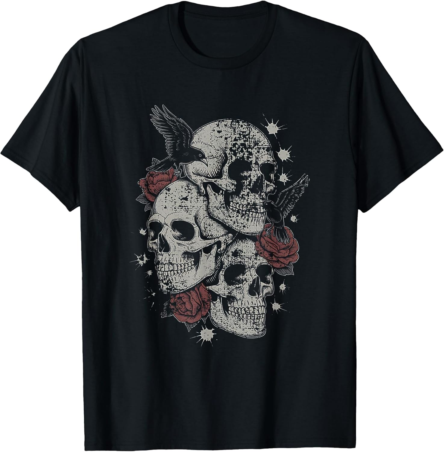 Roses and Skulls Elder Emo Grunge Punk Graphic Goth Gothic