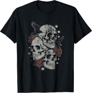 Roses and Skulls Elder Emo Grunge Punk Graphic Goth Gothic