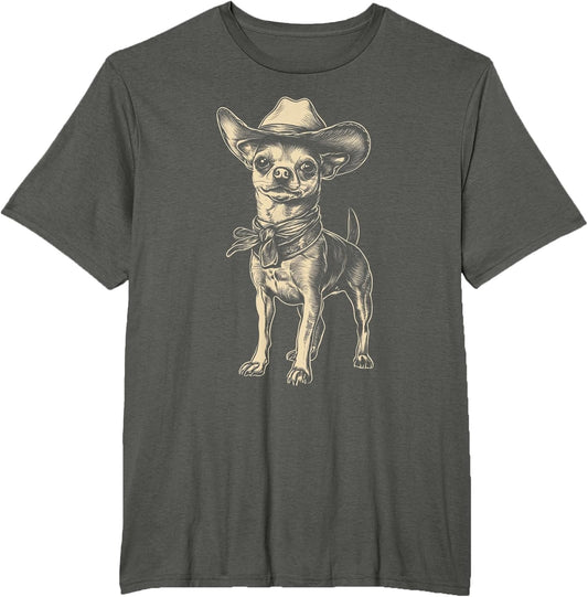 Chihuahua Wearing Cowboy Hat Funny Western Dog Mom Dad