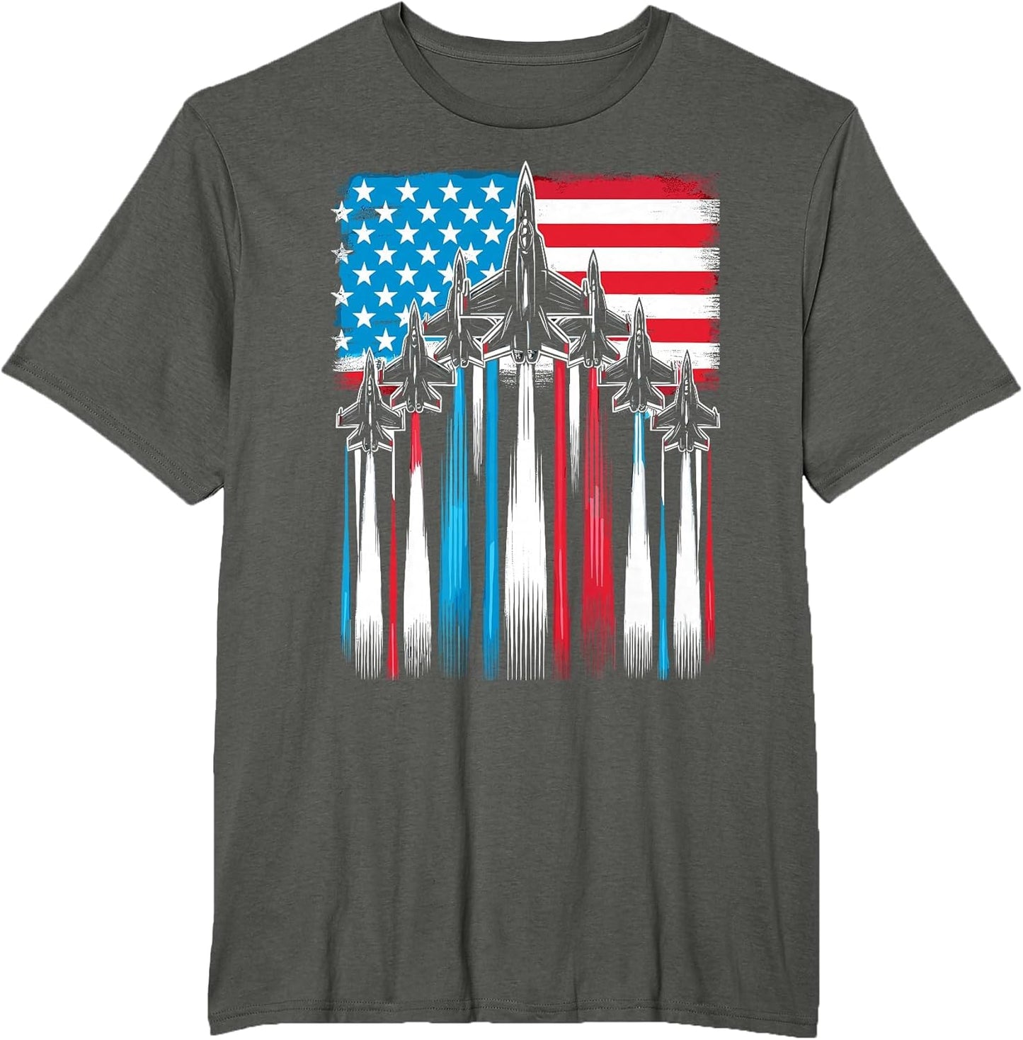 Patriotic Airplane Fighter Jet USA Flag 4th of July