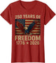 250 Years American Flag Anniversary USA 250th Birthday