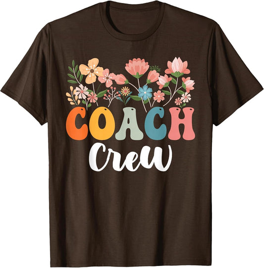 Coach Crew Team Retro Groovy Vintage First Day of School