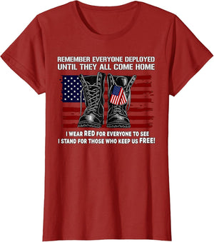 Remember Everyone Deployed Friday Military American Flag