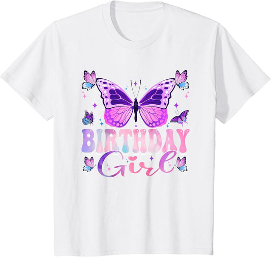 Birthday Girl Butterfly Party Child Kid Matching Family