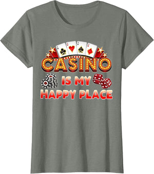 Casino is My Happy Place Funny Gambling Poker Chips