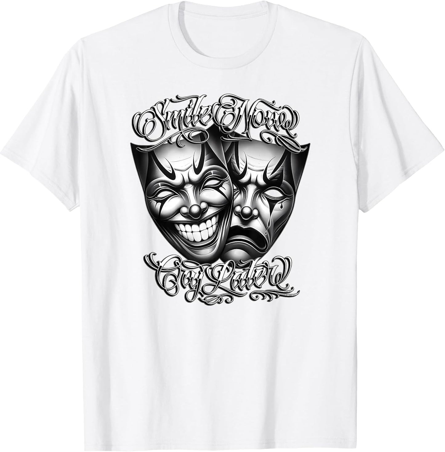Smile Now CRY Later Masks Clown Payaso Chicano Chola Cholo
