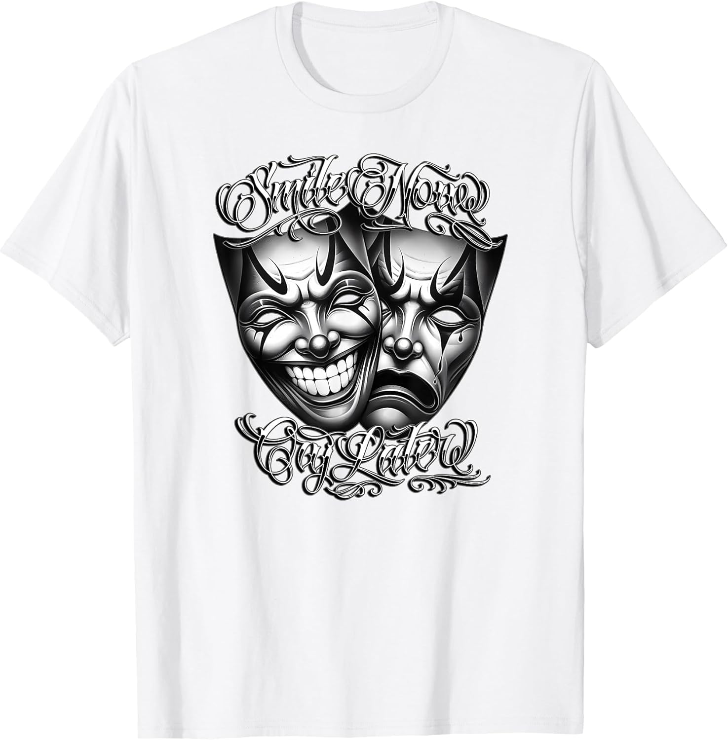 Smile Now CRY Later Masks Clown Payaso Chicano Chola Cholo