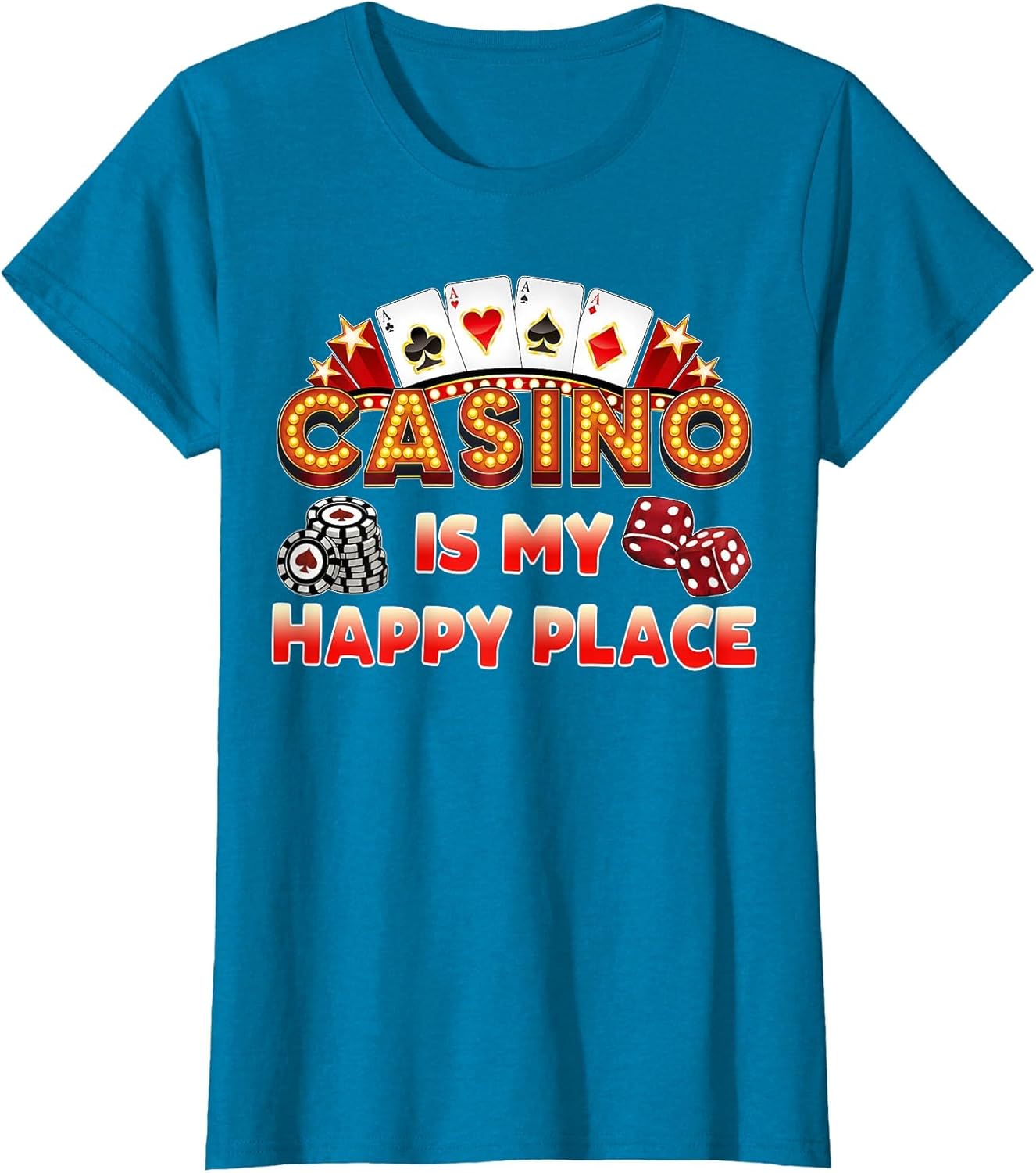 Casino is My Happy Place Funny Gambling Poker Chips