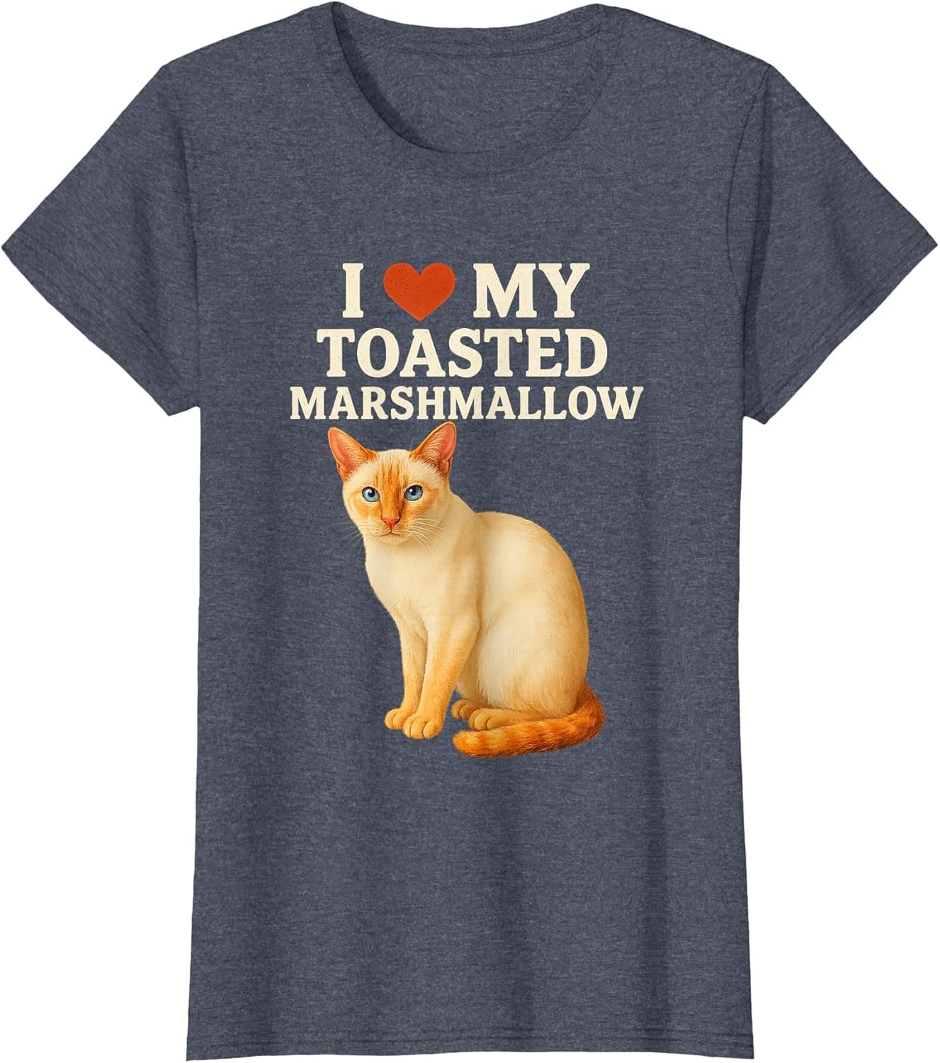I Love My Toasted Marshmallow Siamese Cat Kitten Valentines
