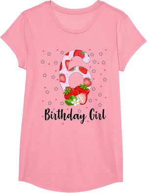 6th Strawberry Themed Birthday Girl Party for an 6 Year Old