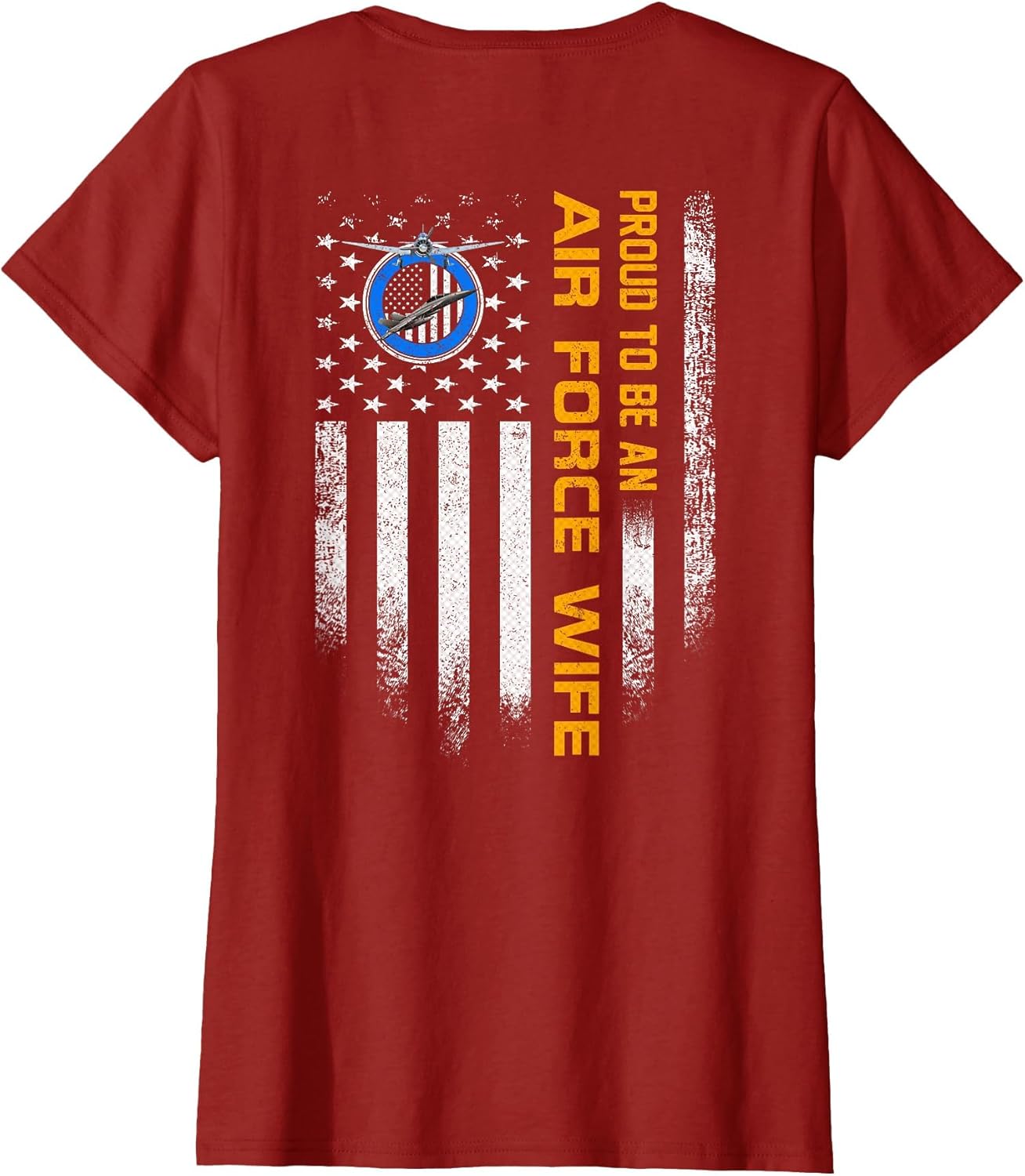 Vintage USA Flag Proud to Be an US Air Force Veteran Wife