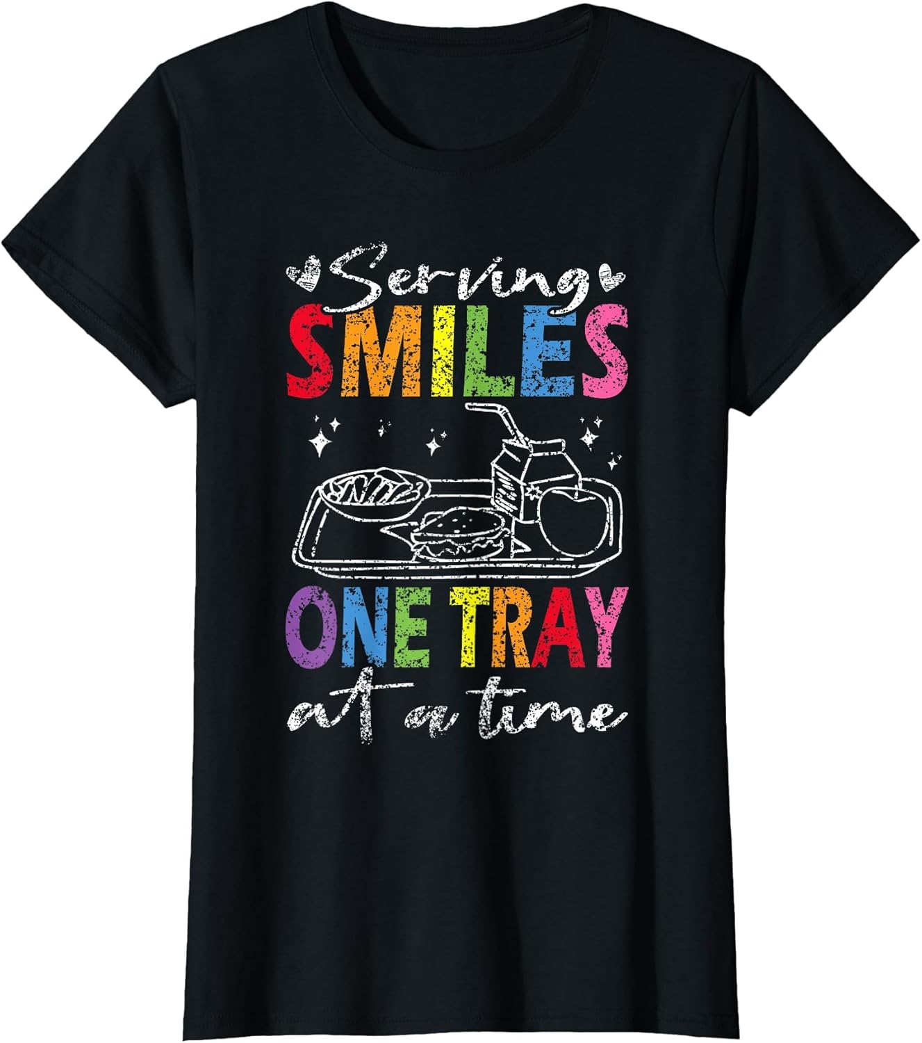 Serving Smiles One Tray at A Time Ladies Cafeteria Worker
