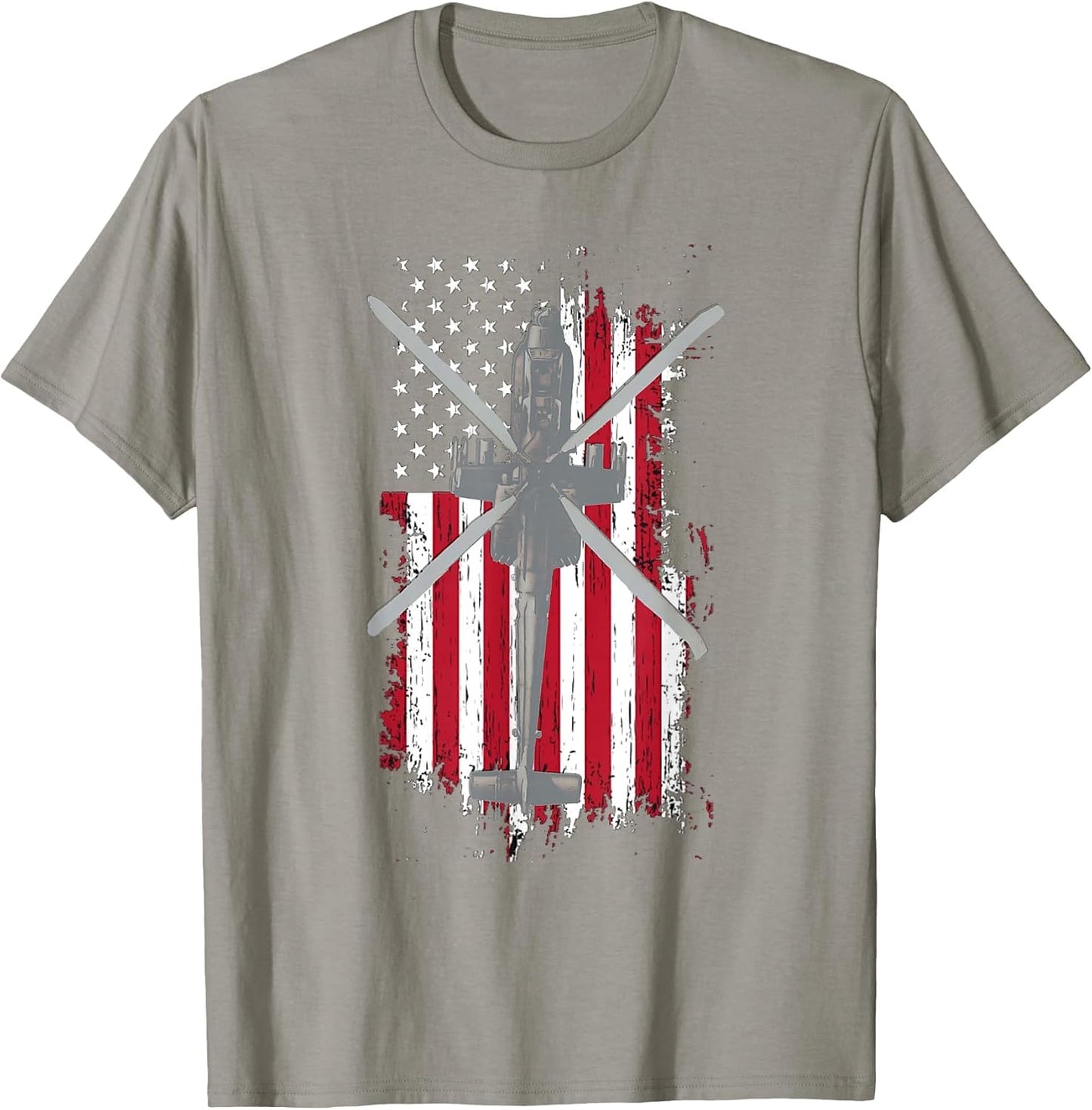 AH-64 Apache American Flag Military Gunship Shirt