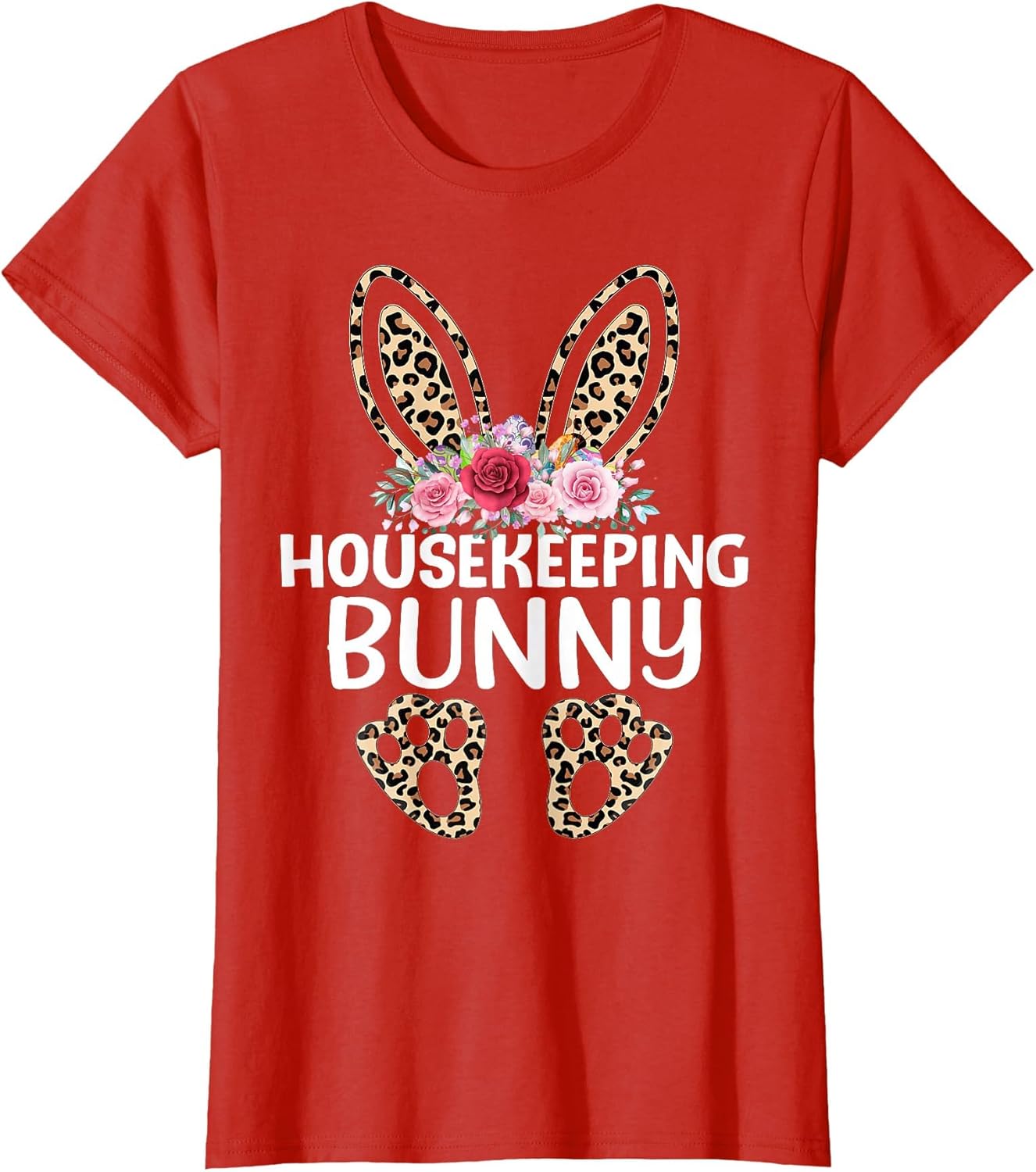 Matching Funny Leopard Print Bunny Housekeeping Easter