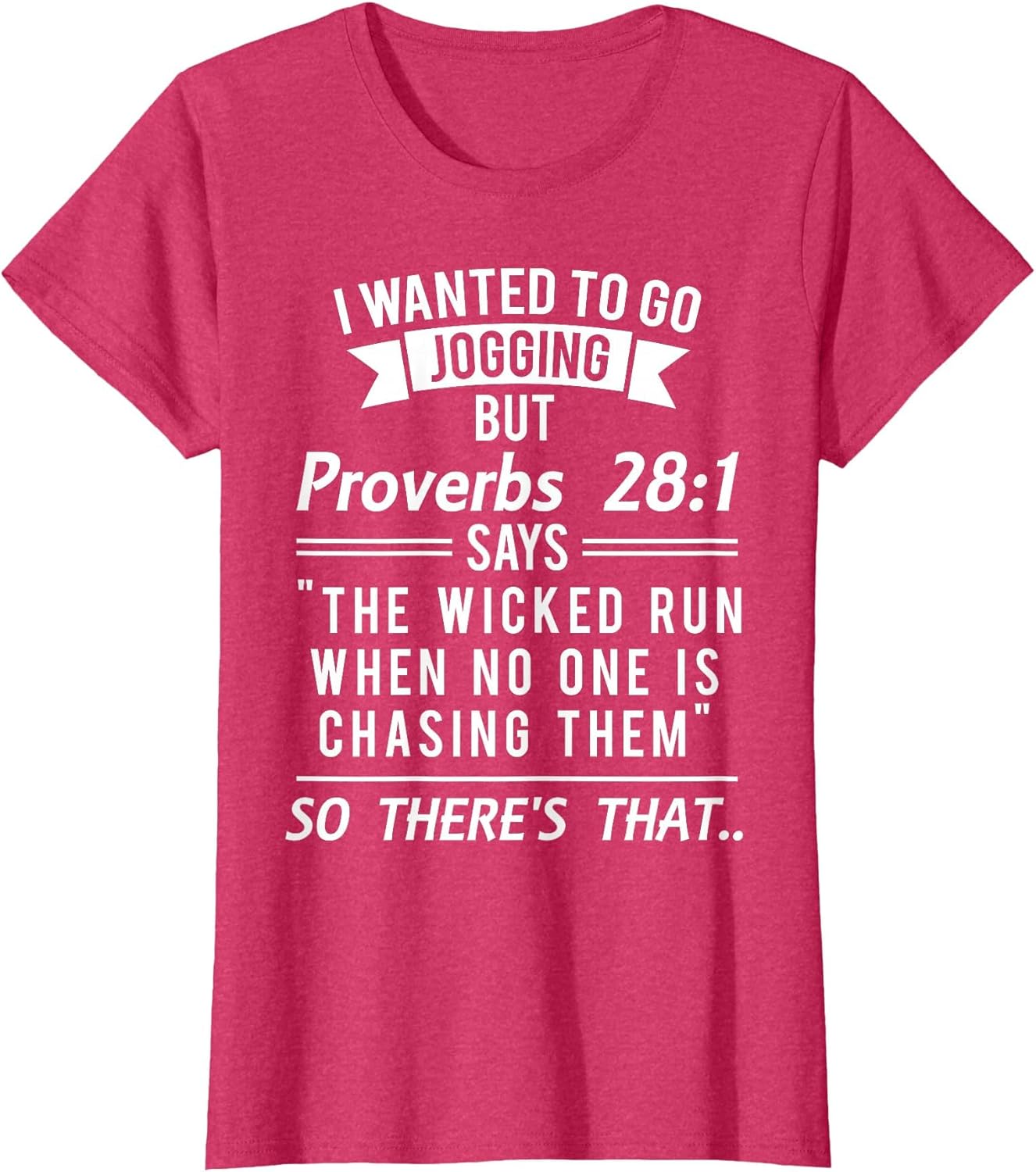 I Wanted to Go Jogging But Proverbs 28:1 T Shirt Women Men