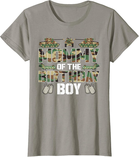 Mommy of The Birthday Boy Military Matching Army Theme