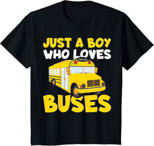 Kids School Bus Costume Just a Boy who Loves Buses