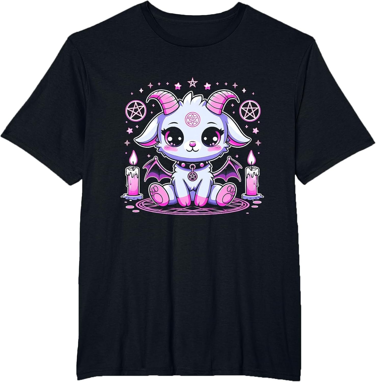 Kawaii Pastel Goth Cute Creepy Pentacle Baphomet Halloween