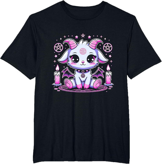 Kawaii Pastel Goth Cute Creepy Pentacle Baphomet Halloween