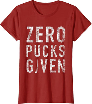 Zero Pucks Given Funny Rude Ice Hockey Stick Pun