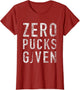 Zero Pucks Given Funny Rude Ice Hockey Stick Pun