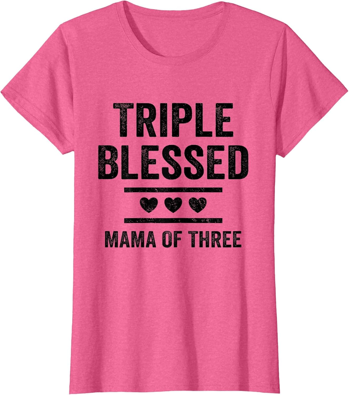 Triple Blessed Mama of Three Boys Girls Kids Blessed Mom
