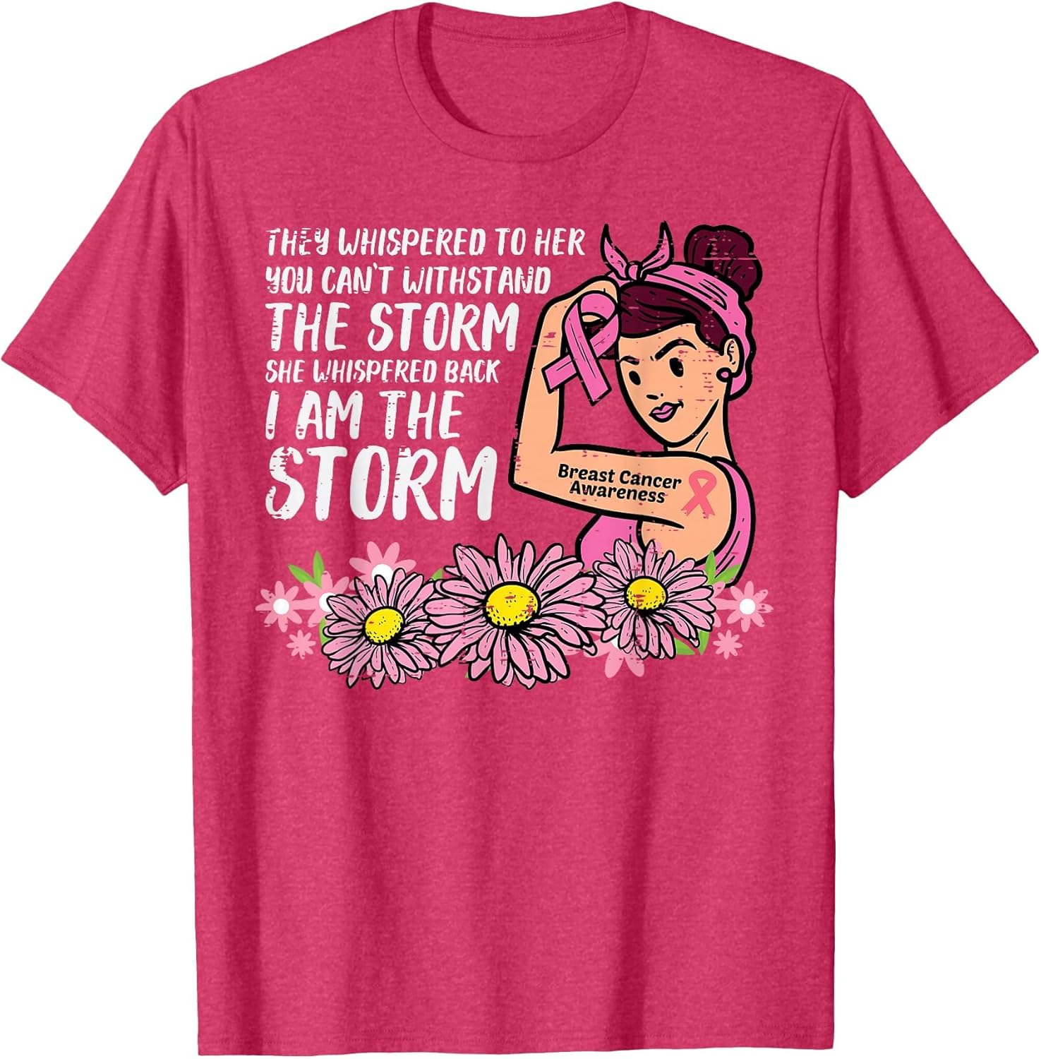 I Am The Storm Rosie Riveter Breast Cancer Awareness Women