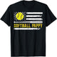 Softball Pappy of A Softball Player Pappy US Flag