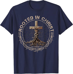 Rooted in Christ Shirt, Jesus Shirts, Christian Cross