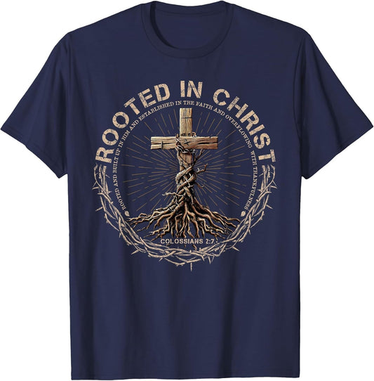 Rooted in Christ Shirt, Jesus Shirts, Christian Cross